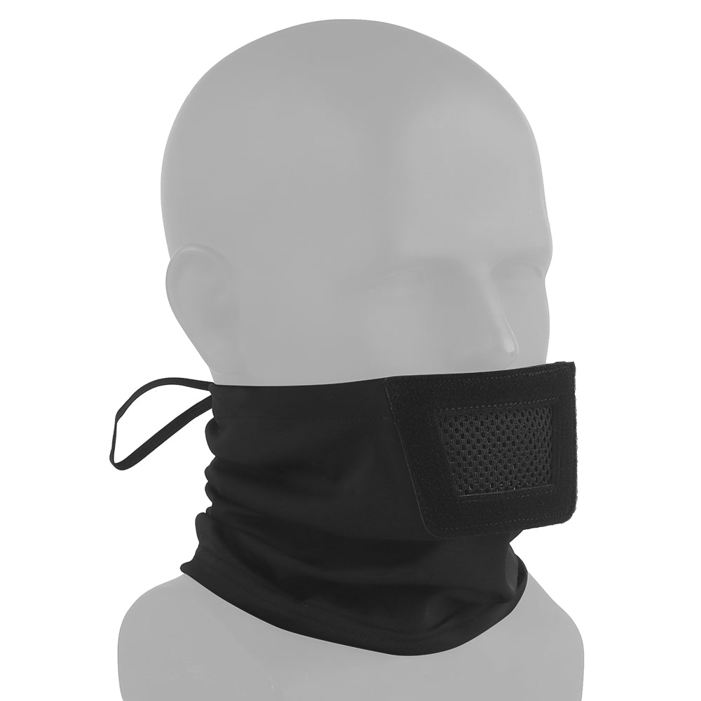 Knight lower face shield - black