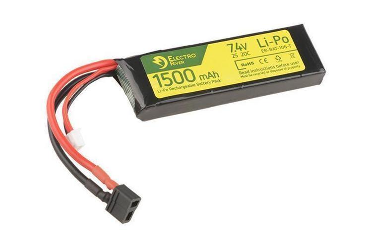 LiPo-akku 7,4V 1500mAh 20/40C T-liitin (DEANS)