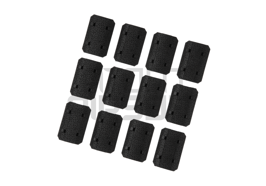 M-Lok rail protectors, 12 pcs - black