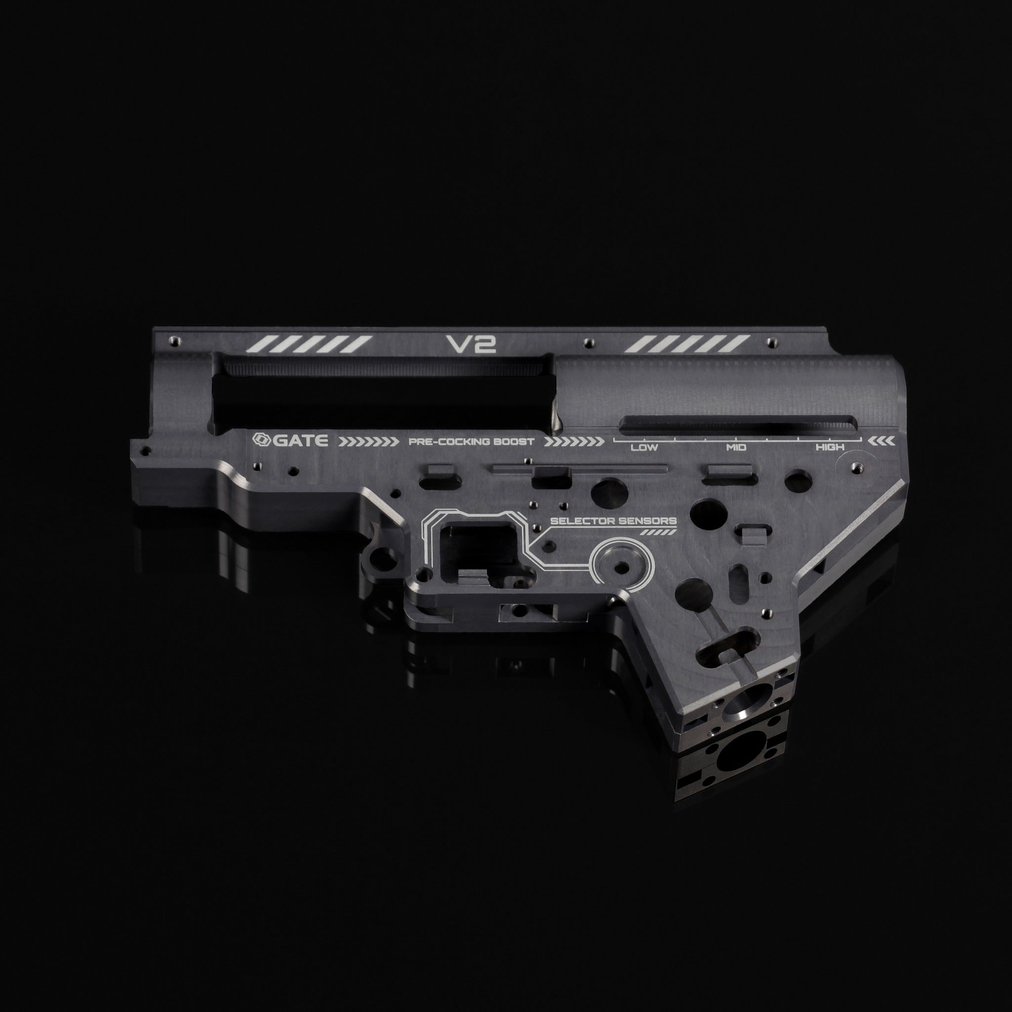 EON V2 CNC gearbox - Titanium / Silver