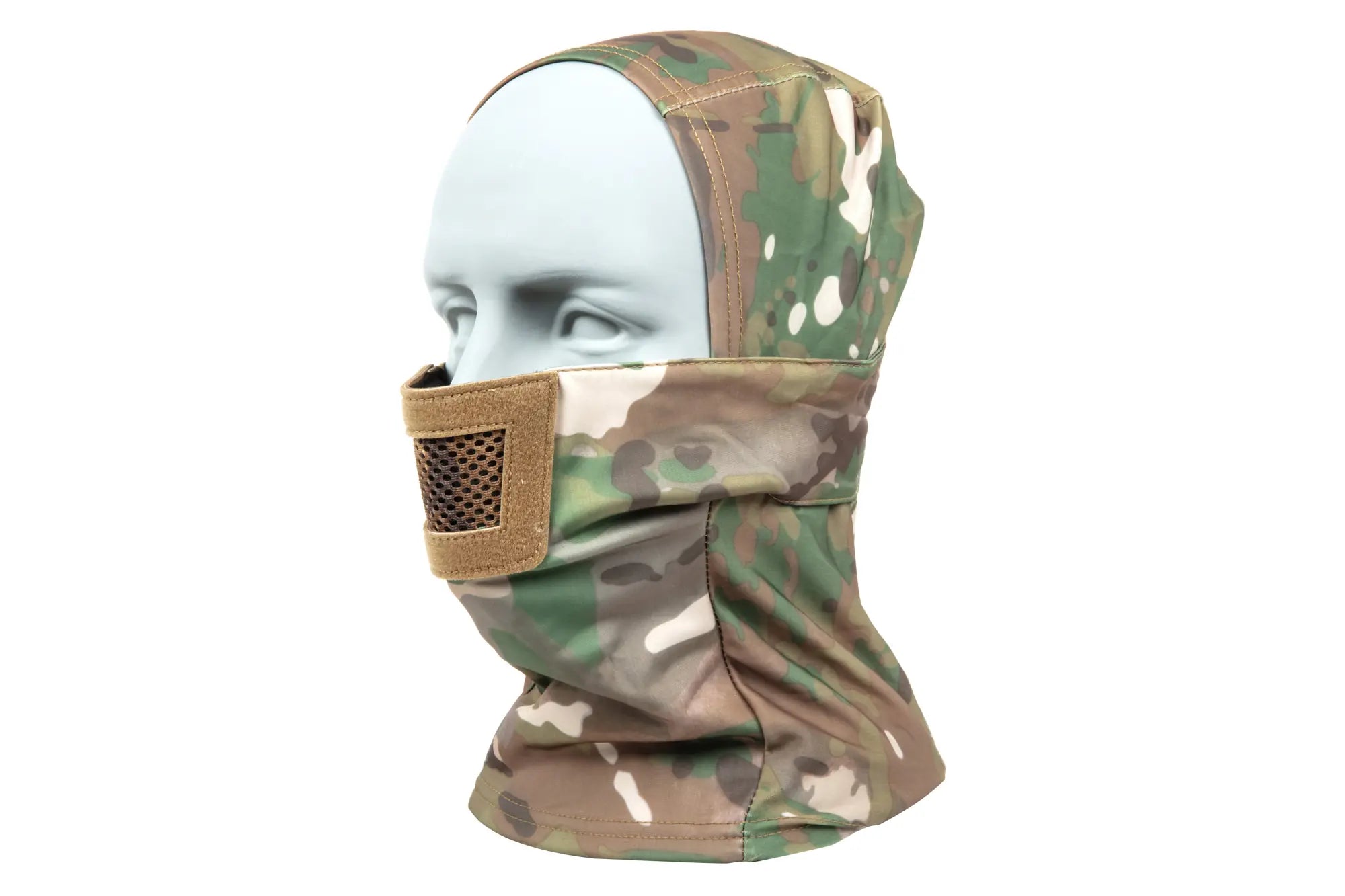 Balaclava-style lower face shield - Multicam