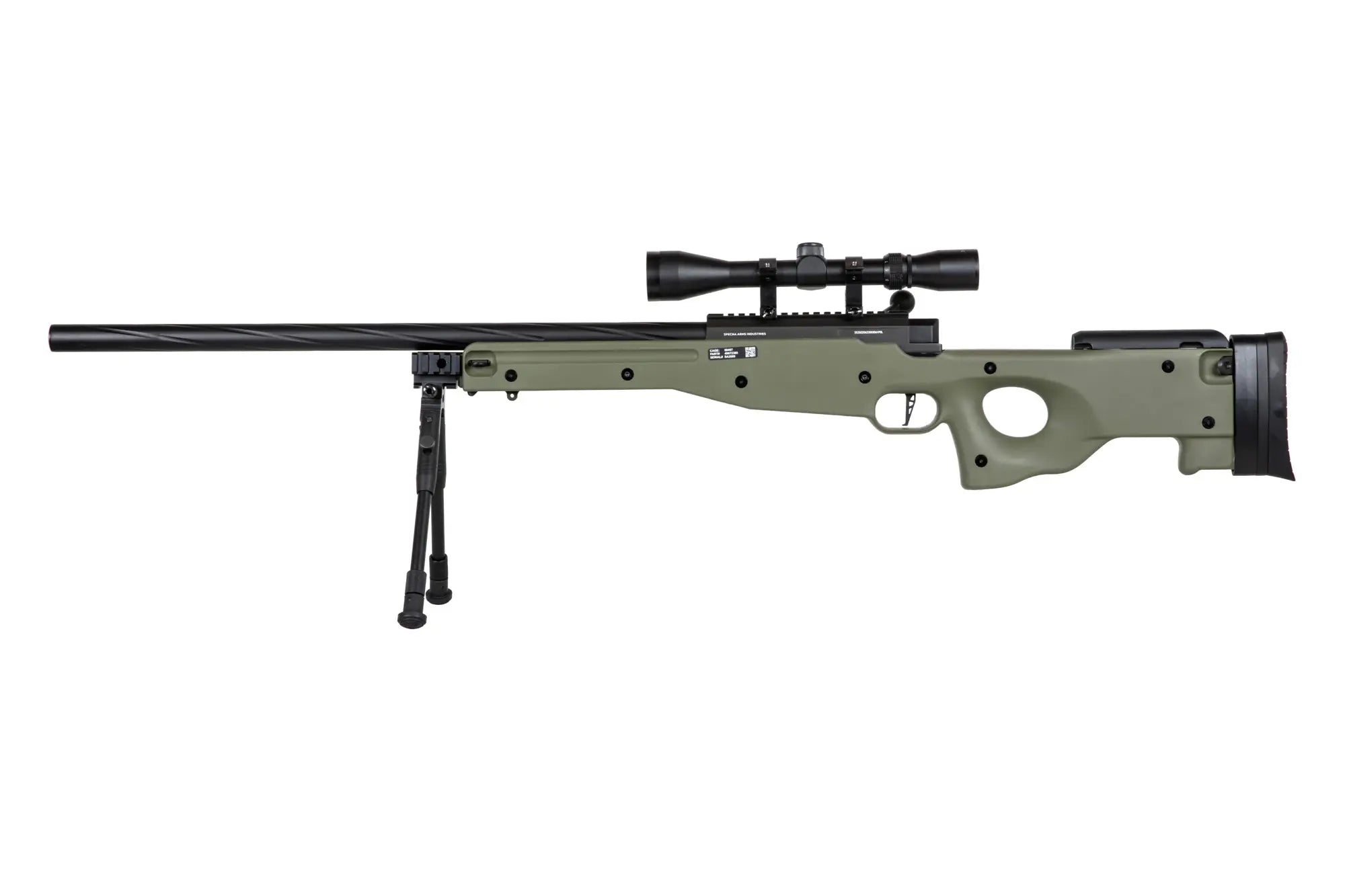 SA-S11 sniper rifle with scope and forelegs - olive