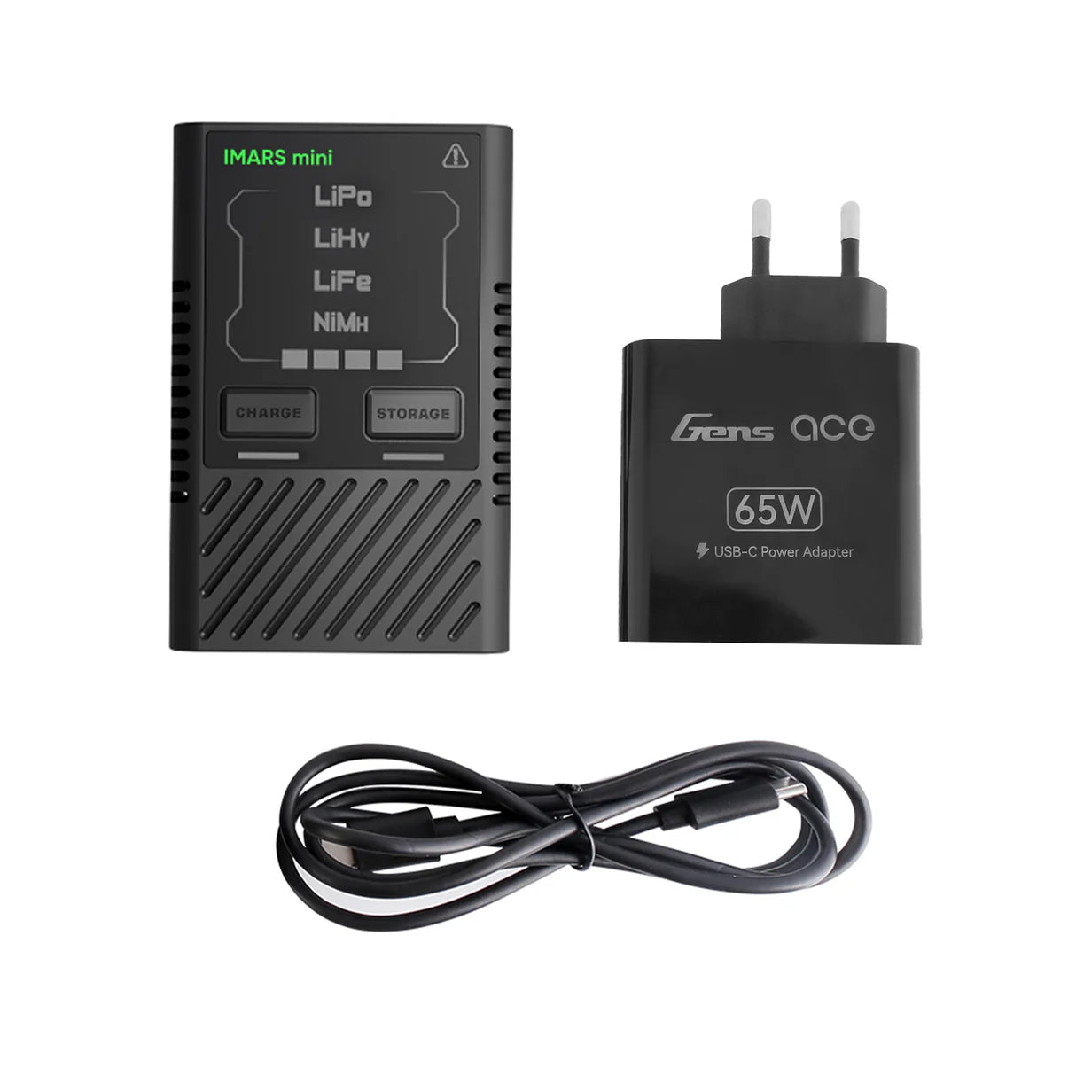 Ace iMars mini G-Tech USB-C 2-4S 60W RC charger + 65W USB-C power supply