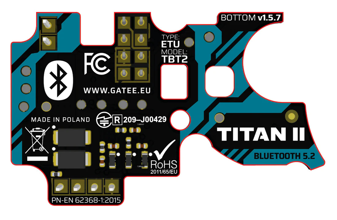 TITAN II Bluetooth V2 microcontroller unit, HPA wiring to the rear