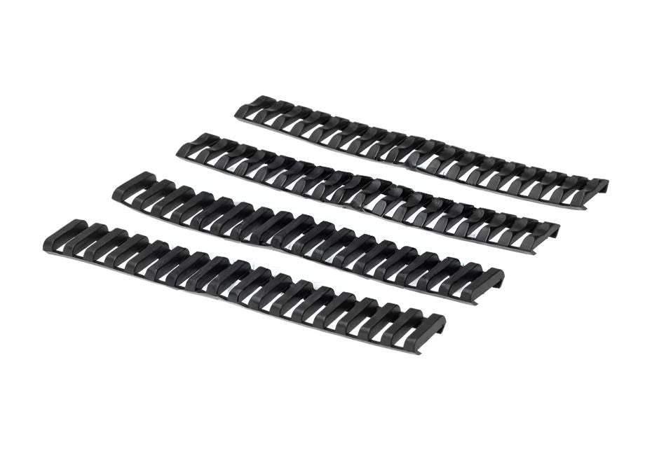Ladder rail cover, rubber rail protectors, 18 rungs - black