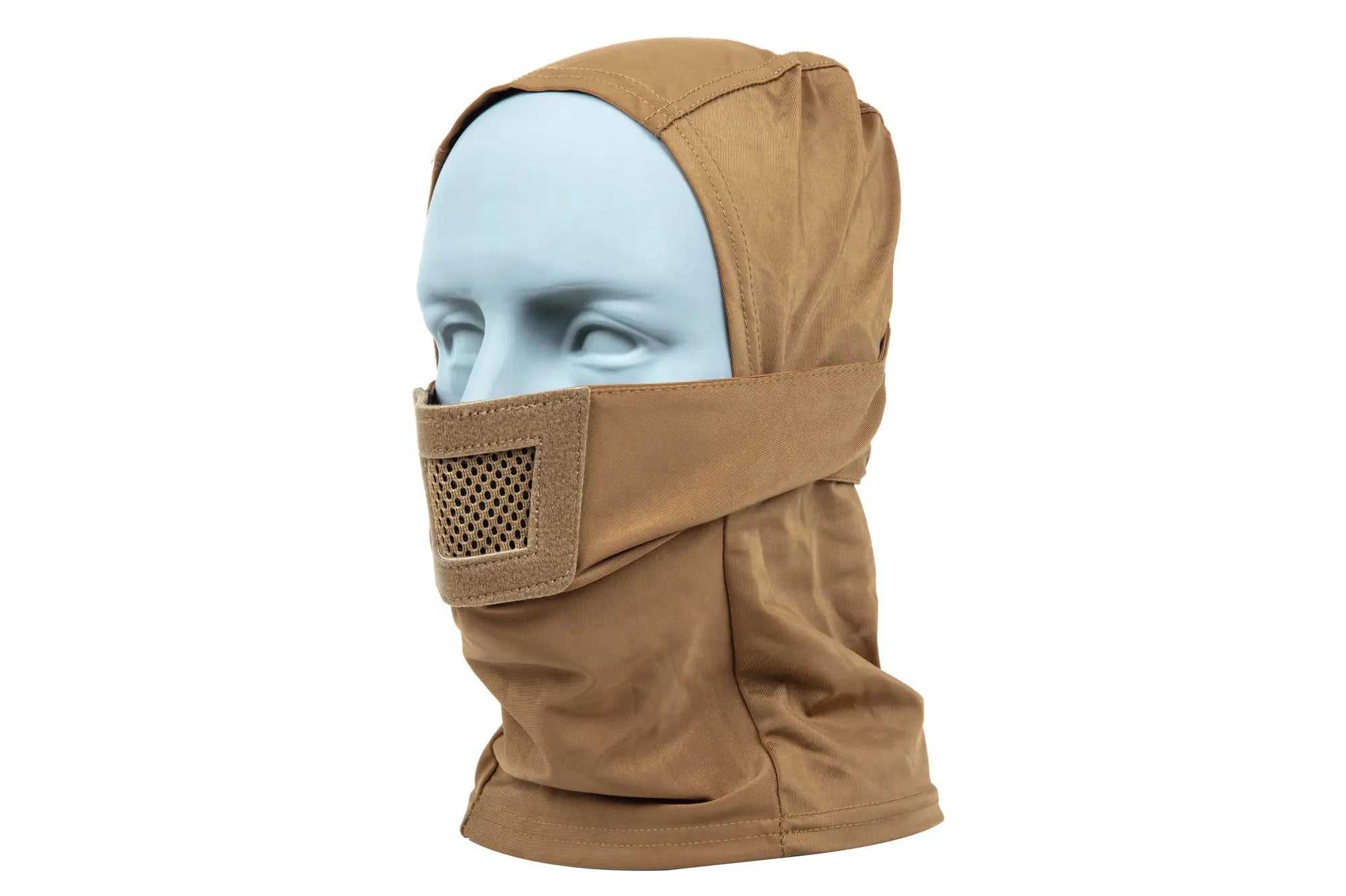 Balaclava-style lower face shield - sand