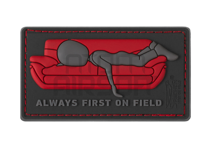 JTG "Always First on Couch" PVC velcromerkki