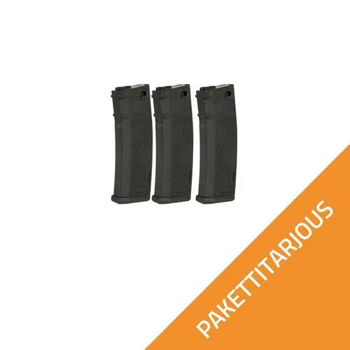 3x S-Mag 125 kuulan mid-cap lipas – musta