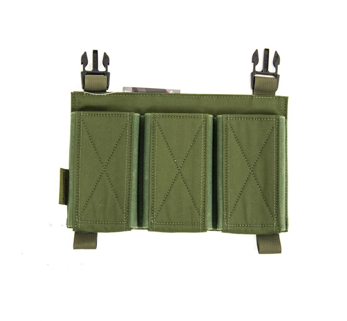Assault System Elastic removable front panel, 3 magazine pockets - OD