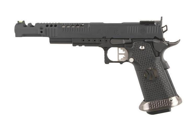 HX2402 .38 SuperComp GBB Competition Pistol, Full Metal - Black/Silver