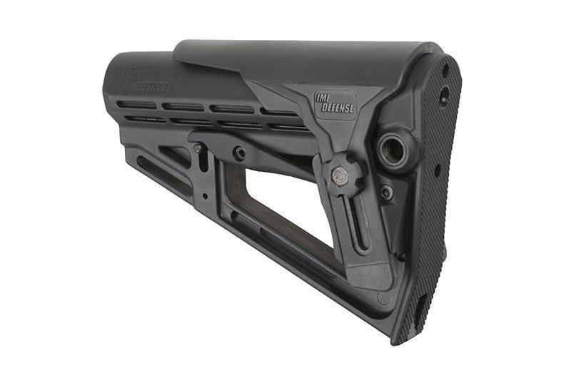 Defence TS-1 tactical stock with cheekpiece - black