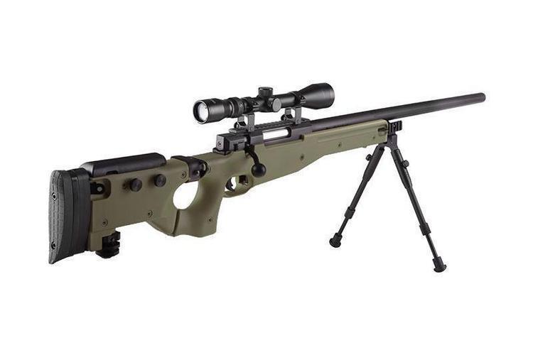 MB08D sniper rifle with scope and forelegs - olive