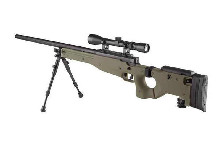 MB08D sniper rifle with scope and forelegs - olive