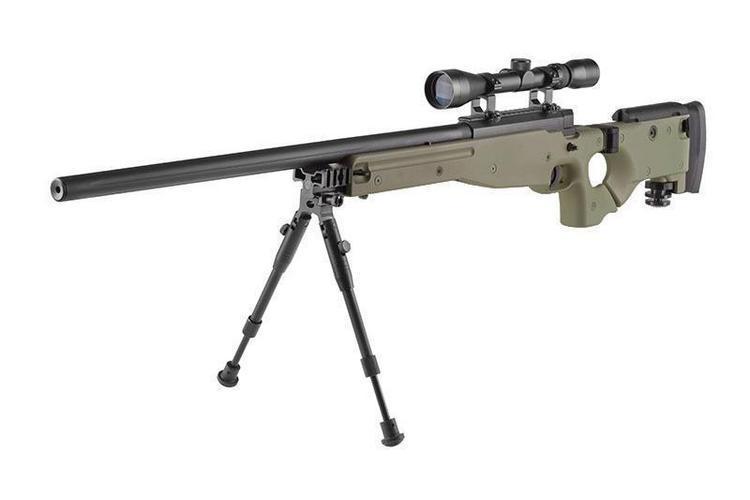 MB08D sniper rifle with scope and forelegs - olive