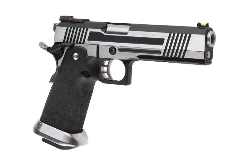 HX1001 GBB-pistooli, "split slide", täysmetallinen – musta/harmaa