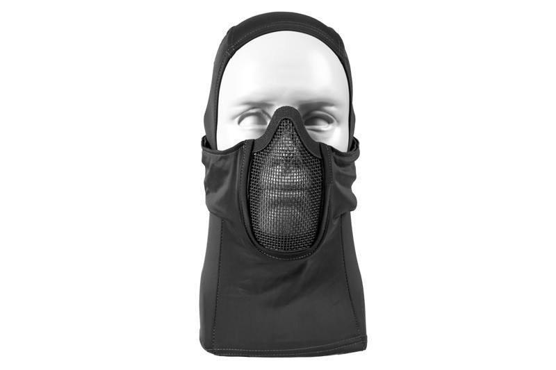 Balaclava style lower face shield - black
