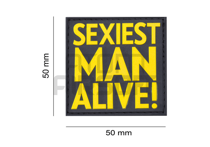 "Sexiest Man Alive" PVC velcro badge - colored