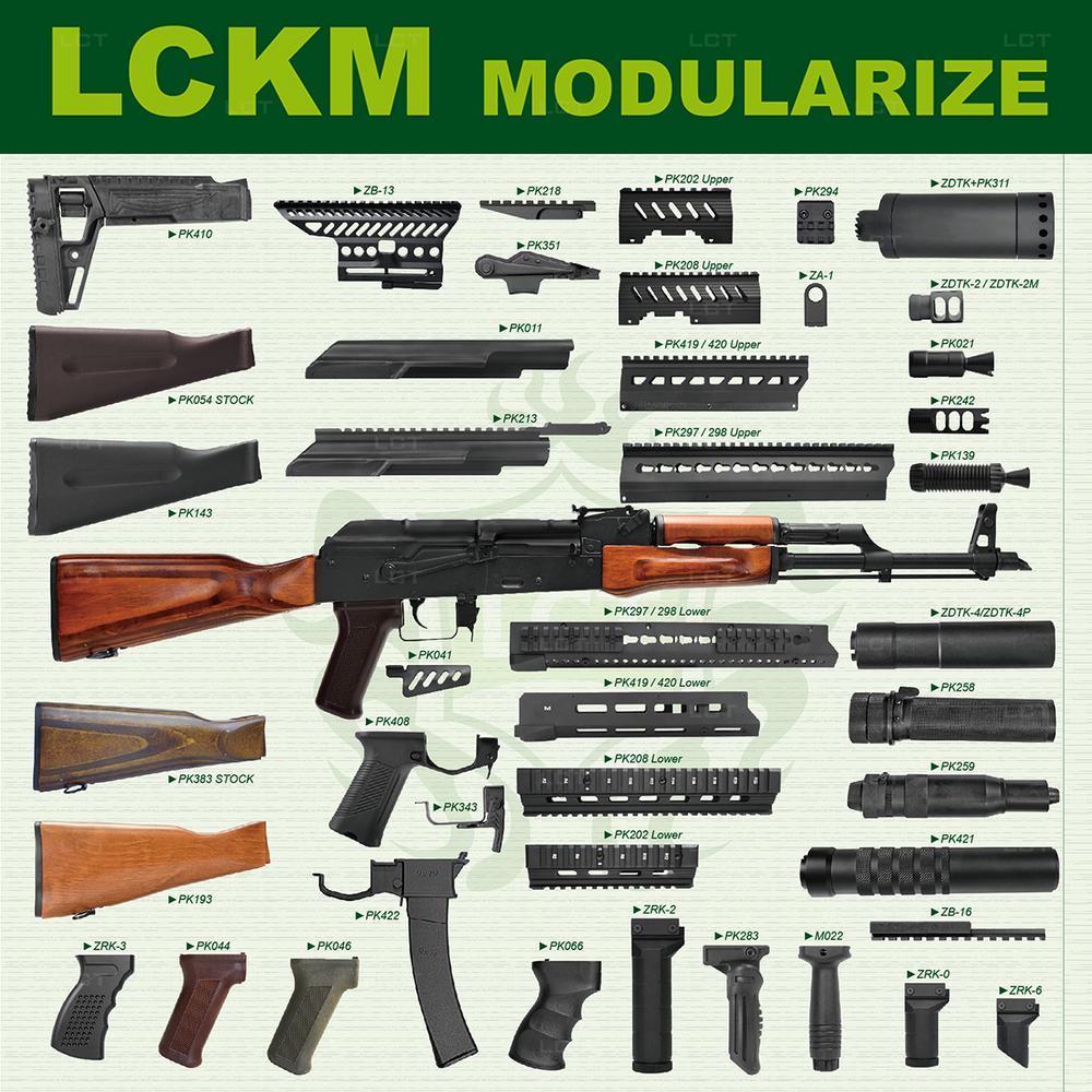 LCKM AEG electric gun, real wood
