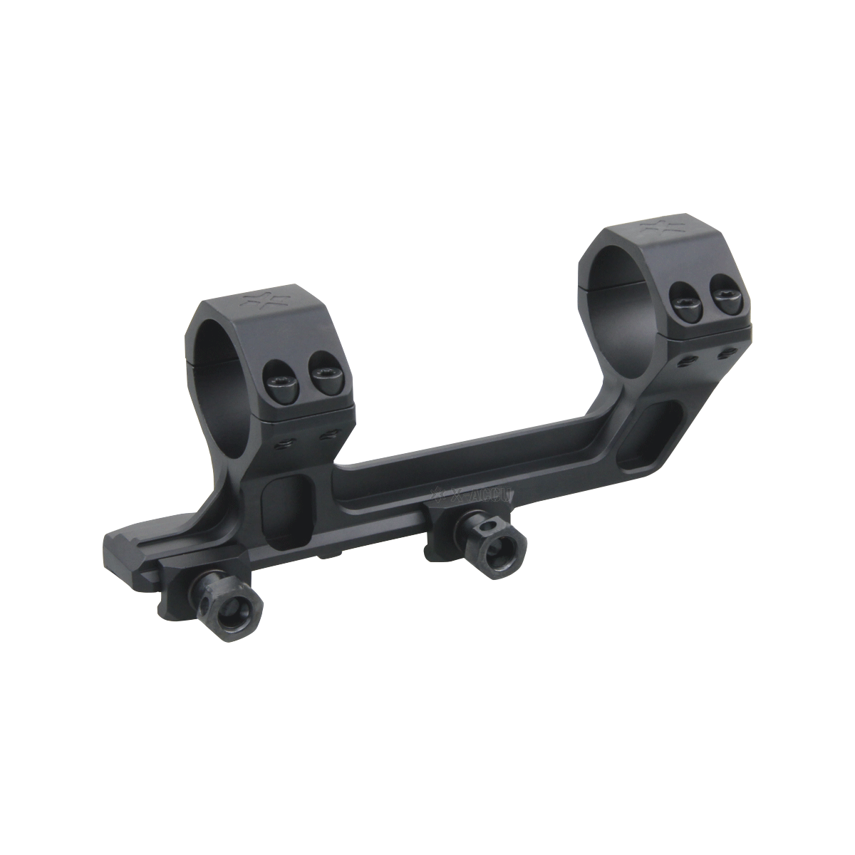X-ACCU 30mm 0MOA sight rings, 1-piece - black