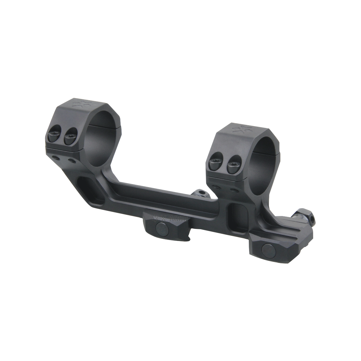 X-ACCU 30mm 0MOA sight rings, 1-piece - black