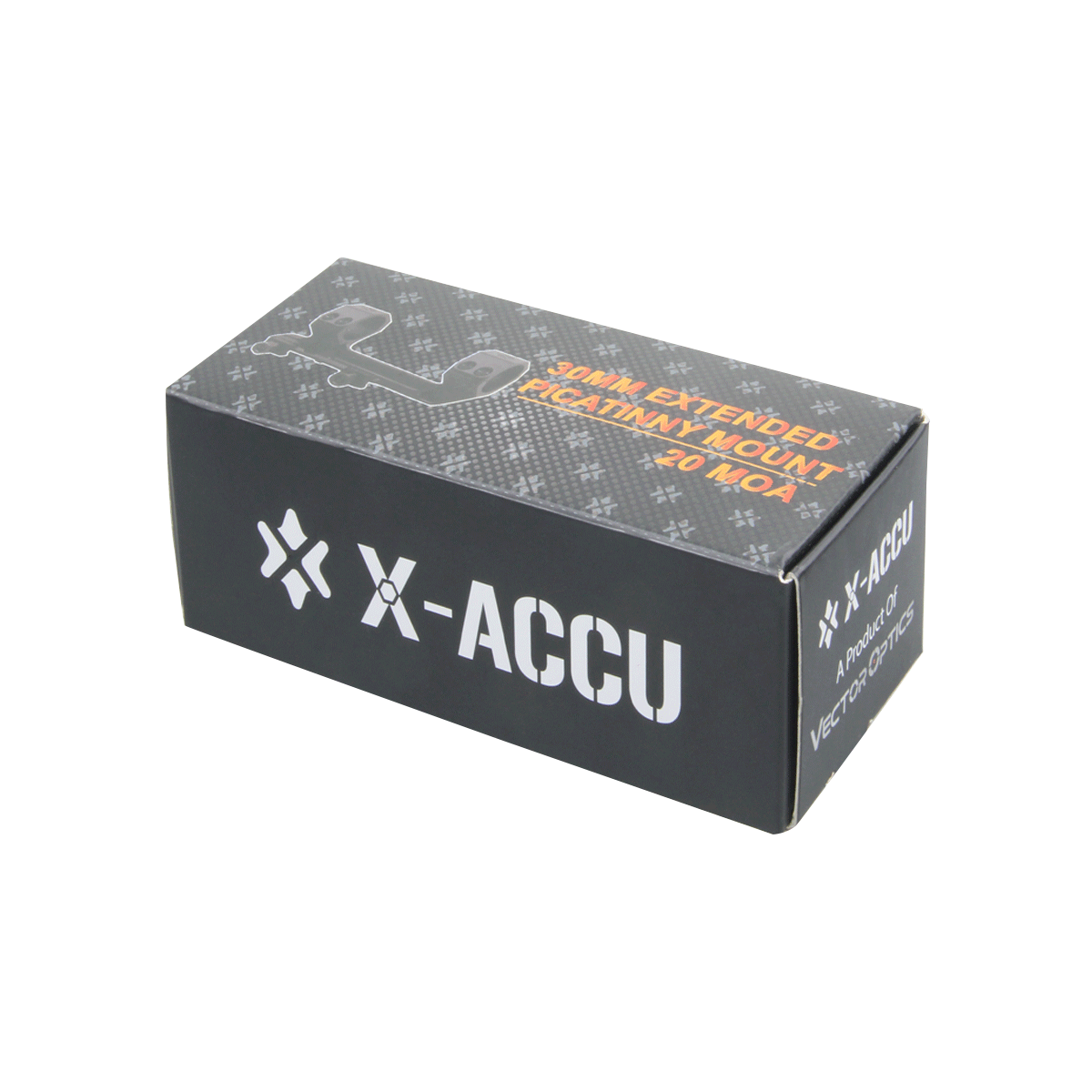 X-ACCU 30mm 20MOA Sight Rings, 1-piece - black