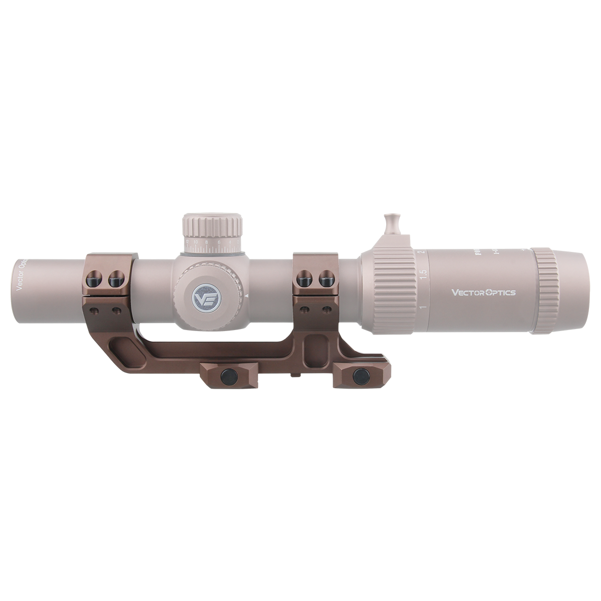 X-ACCU 30mm 20MOA Sight Rings, 1-piece - Chaos Bronze