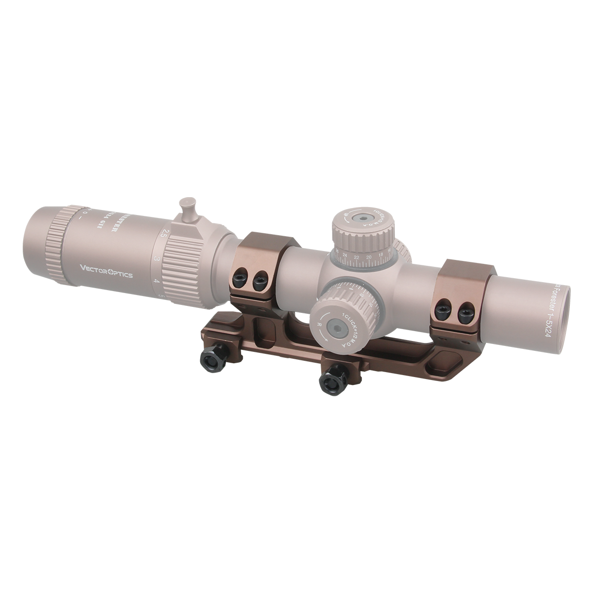 X-ACCU 30mm 20MOA Sight Rings, 1-piece - Chaos Bronze