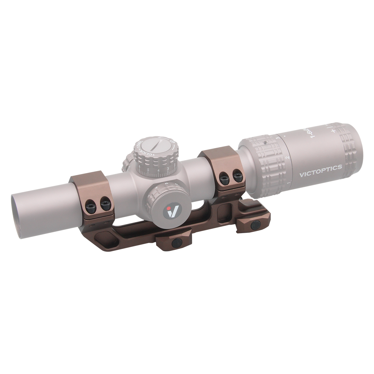 X-ACCU 30mm 20MOA Sight Rings, 1-piece - Chaos Bronze