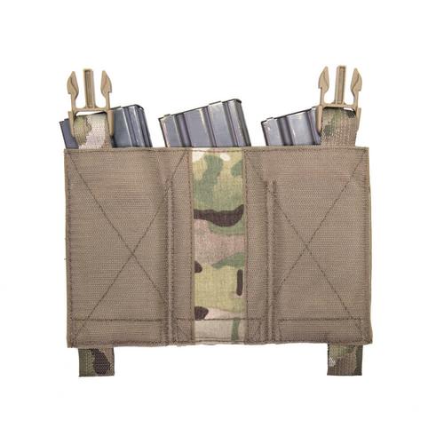 Assault System Elastic Detachable Front Panel, 3 Magazine Pockets - Multicam
