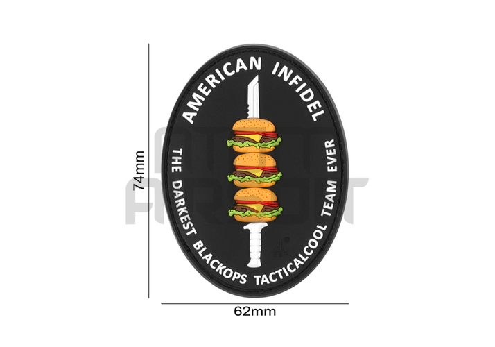 "American Infidel" PVC velcomerkki