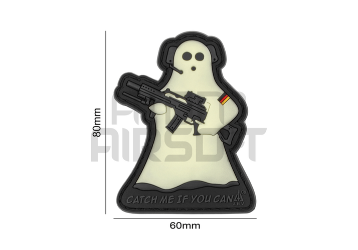 Ghost Sniper Velcro Badge - Glows in the Dark
