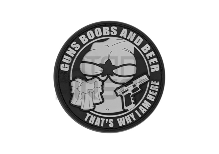 "Guns Boobs and Beer" PVC velcro badge