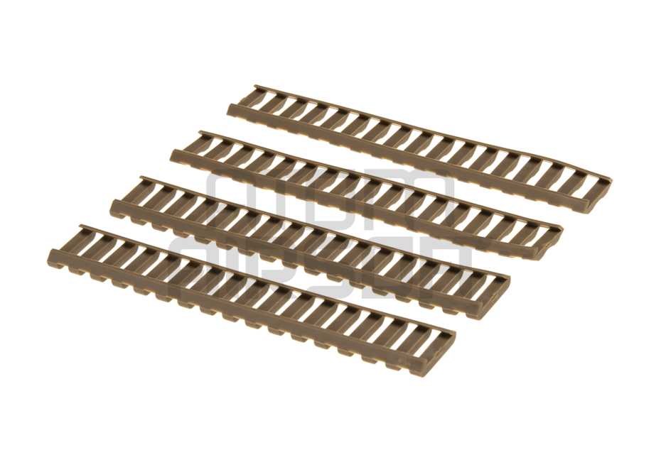 Ladder rail cover, rubber rail protectors, 18 rungs - Dark Earth