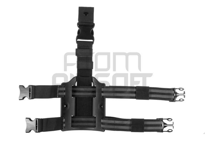 Pistol holster thigh dock - black