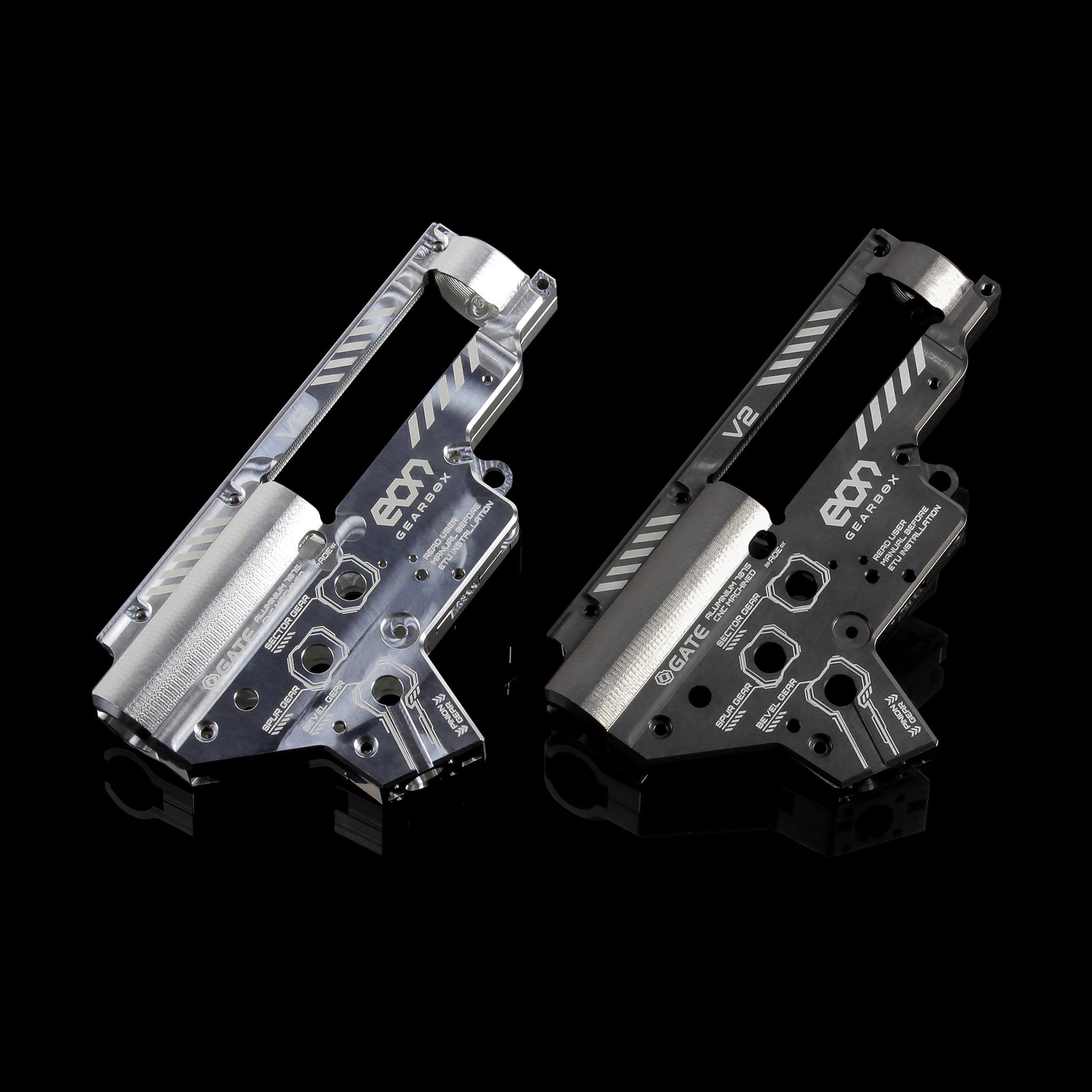 EON V2 CNC gearbox - Titanium / Silver