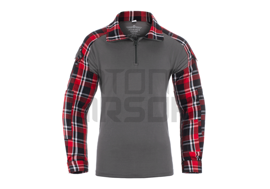 Flannel combat shirt - red