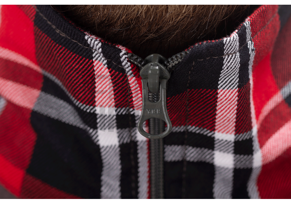 Flannel combat shirt - red