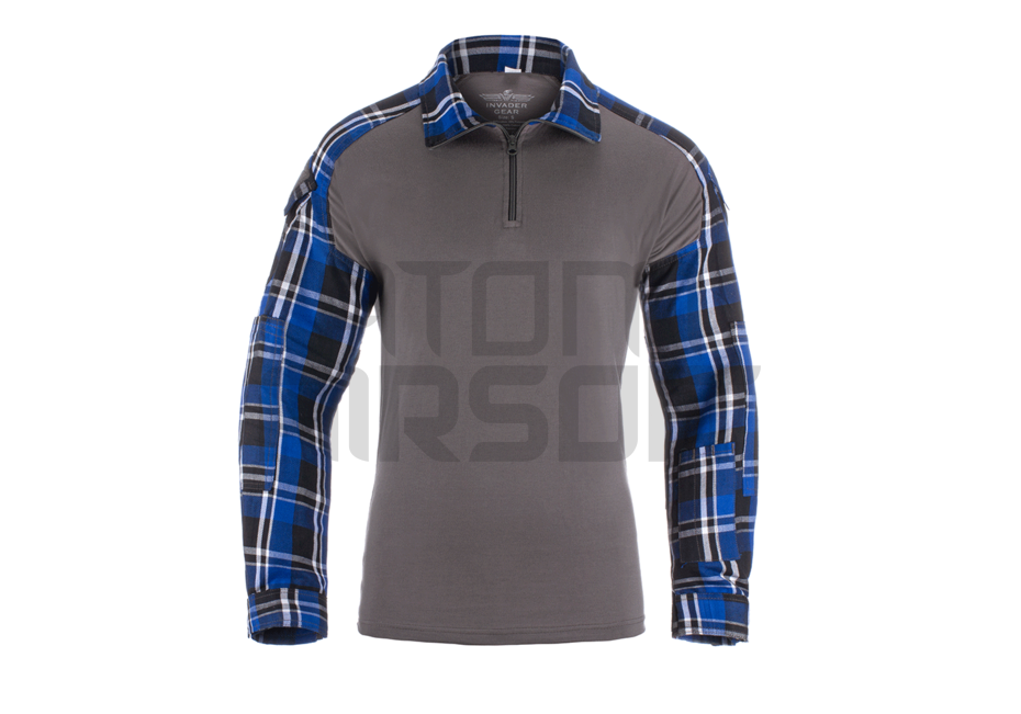 Flannel combat shirt - blue
