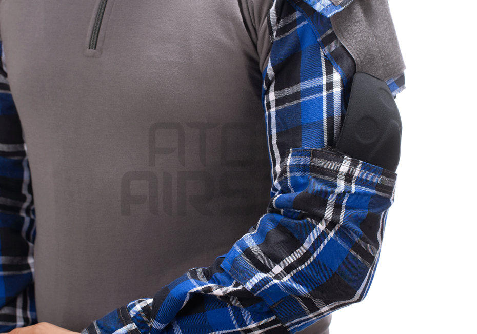 Flannel combat shirt - blue