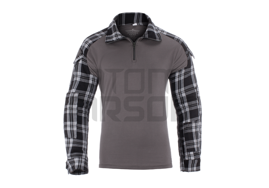 Flannel combat shirt - black