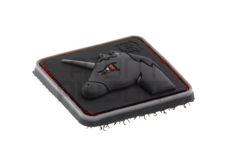 Angry Unicorn plastic velcro badge