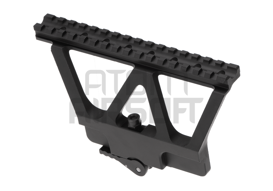 AK sight rail with side wedge attachment