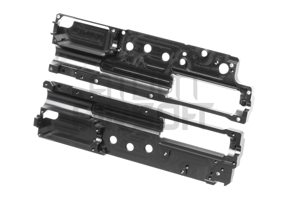 CNC-machined gearbox with quick spring change M249/PKM (8mm) - black