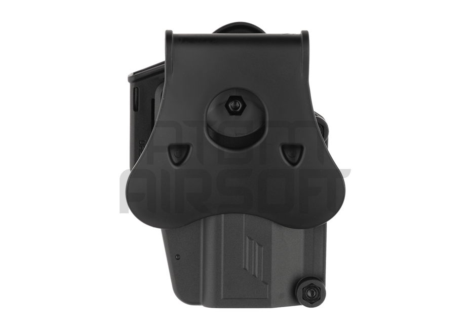 Per-Fit hard plastic universal pistol holster for left-handed users