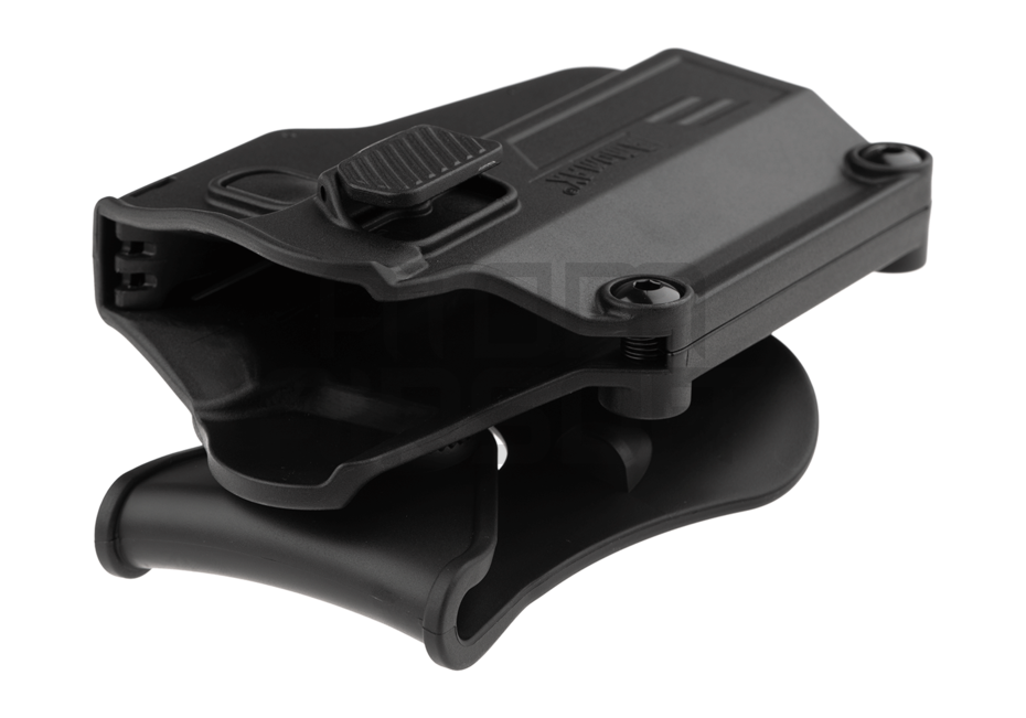 Per-Fit hard plastic universal pistol holster for left-handed users