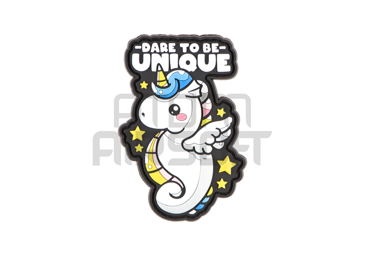 "Dare To Be Unique" PVC velcro badge