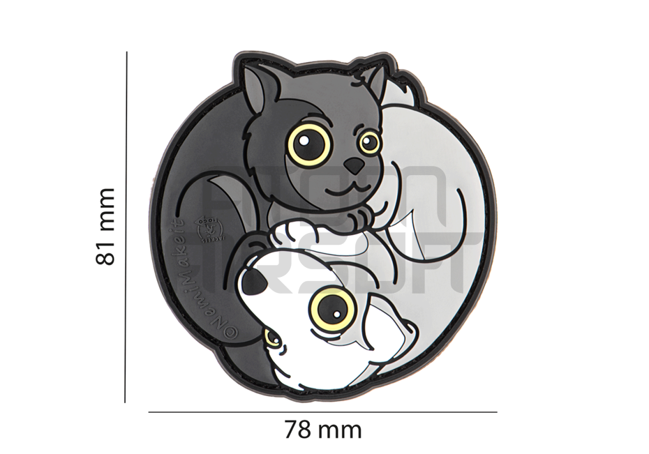 Yin & Yan cat sign - black