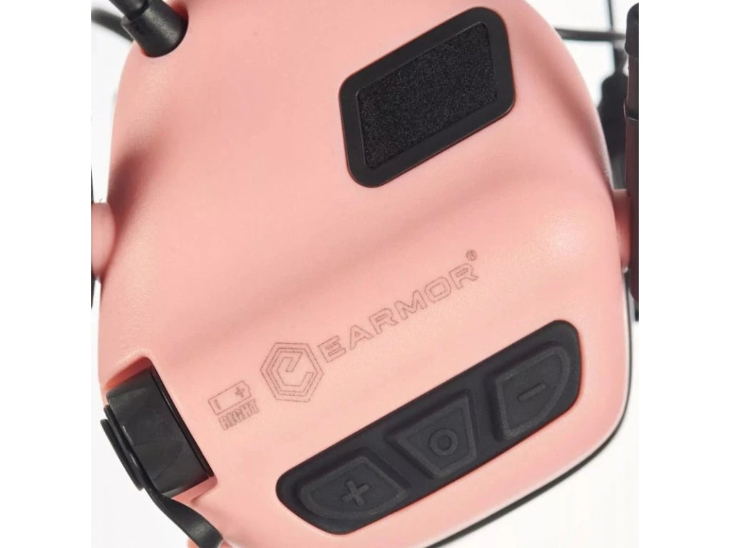 M32 Plus active hearing protectors with speech microphone - pink