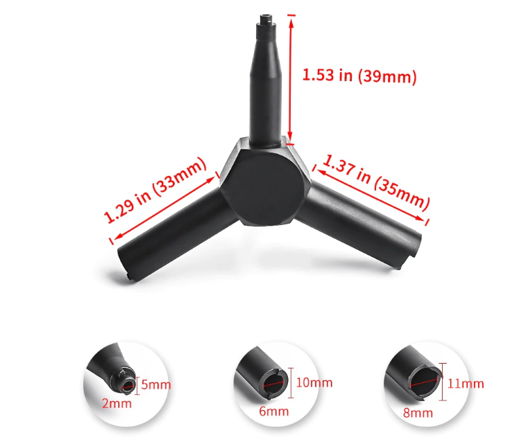 Gas operated airsoft-gun valve key