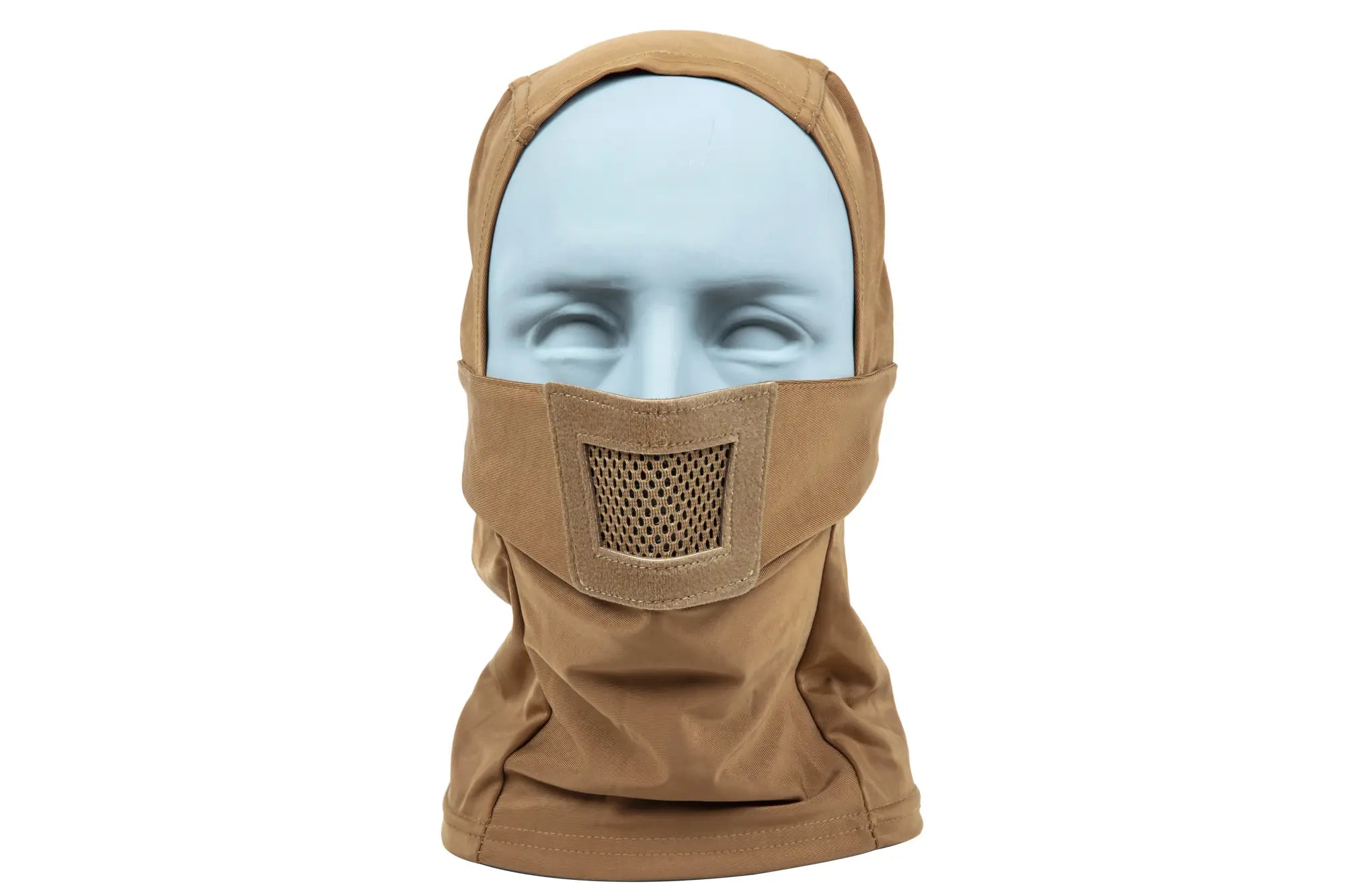 Balaclava-style lower face shield - sand